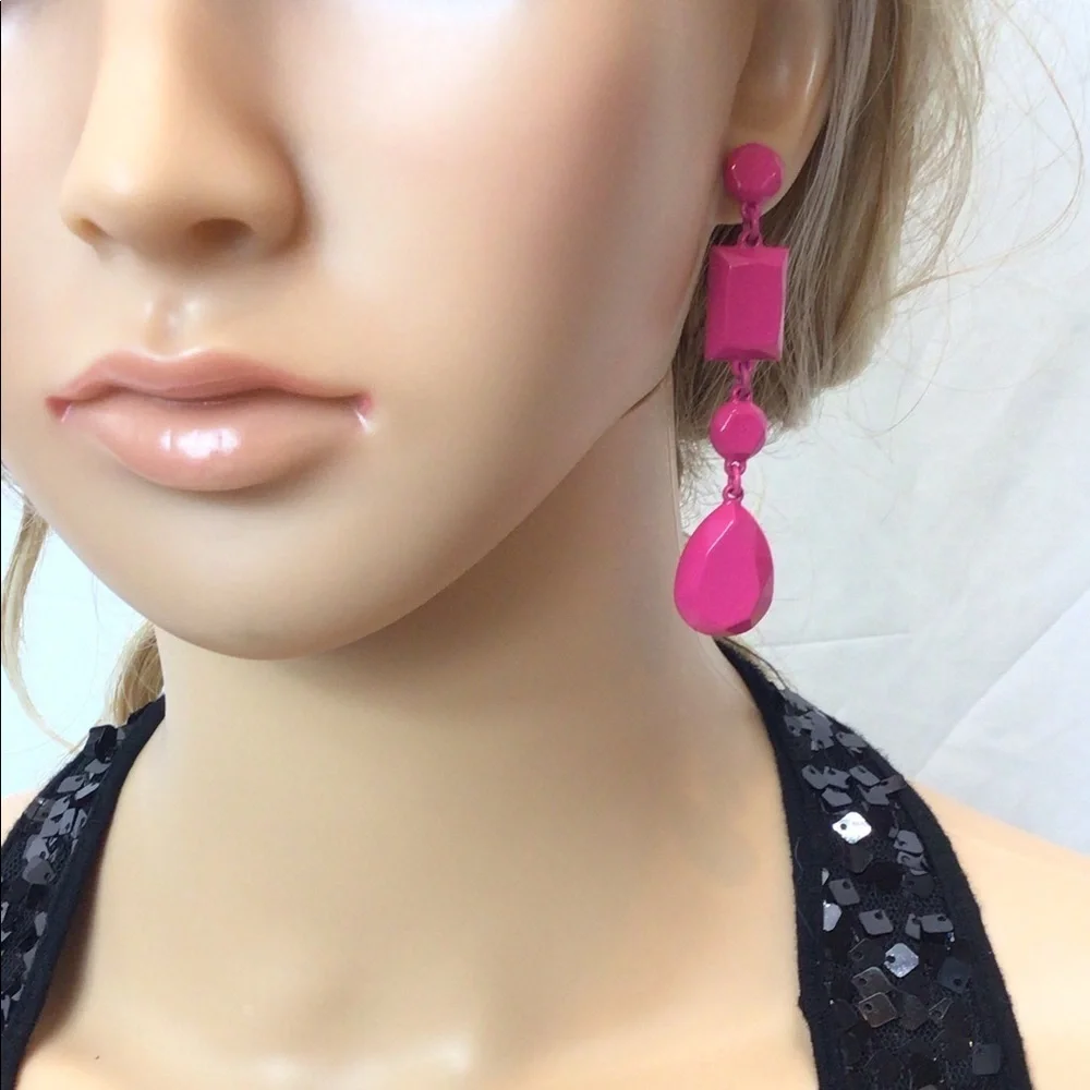 (3) Claire’s Fashion Boho Dangle Hoop Earrings- L4